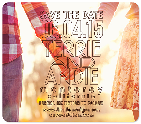 "Etched" Save the Date Magnet